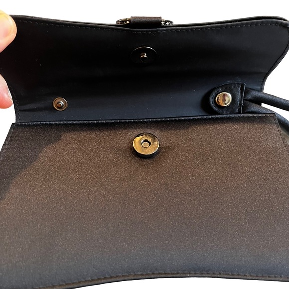 Carlo Felini Black Evening Clutch/ Wristlet - Picture 9 of 10